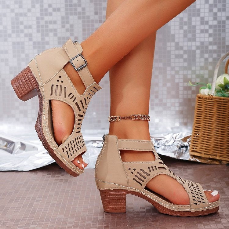 Damen offene Sandalen mit R&Brnem Schnitt und atmungsaktiver Gestaltung R&B
