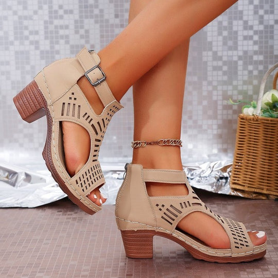 Damen offene Sandalen mit modernem Schnitt und atmungsaktiver Gestaltung R&B