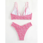 Damen Triangel-Bikini-Set mit gerafftem Detail R&B