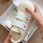 Damen Sneaker mit praktischem Klettverschluss und floralem Design