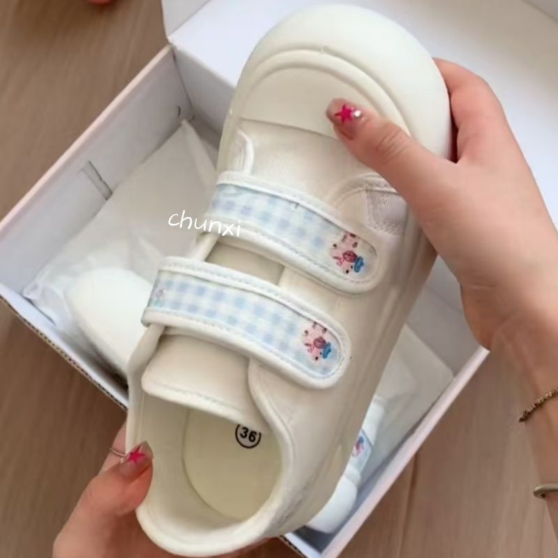 Damen Sneaker mit praktischem Klettverschluss und floralem Design