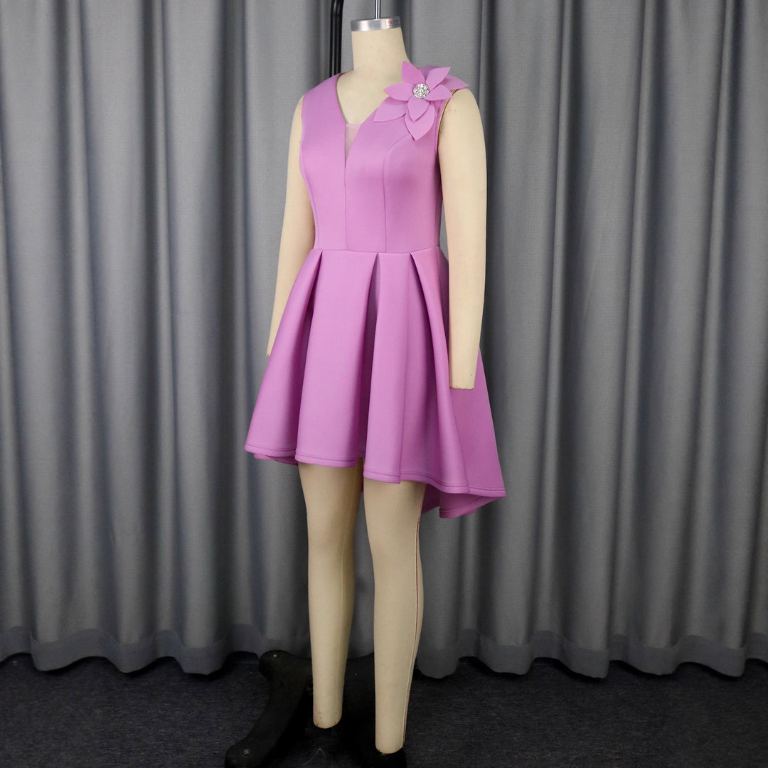 Damen festliches A-Linien Kleid mit floralem Akzent R&B
