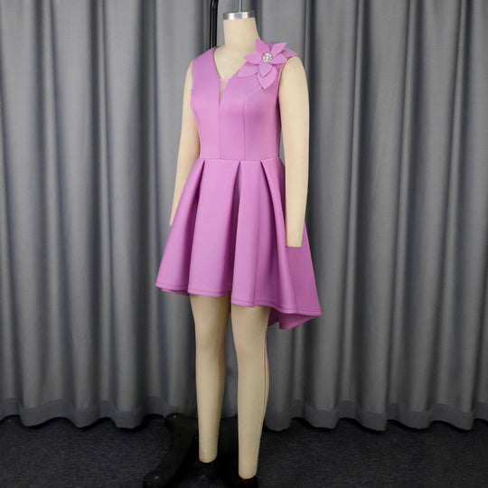 Damen festliches A-Linien Kleid mit floralem Akzent R&B