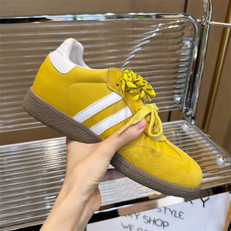 Damen Sportliche Sneakers aus hochwertigem Veloursleder mit rutschfester Sohle R&B