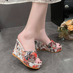 Damen Wedge-Sandalen mit floralem Design und komfortabler Fußbettung R&B