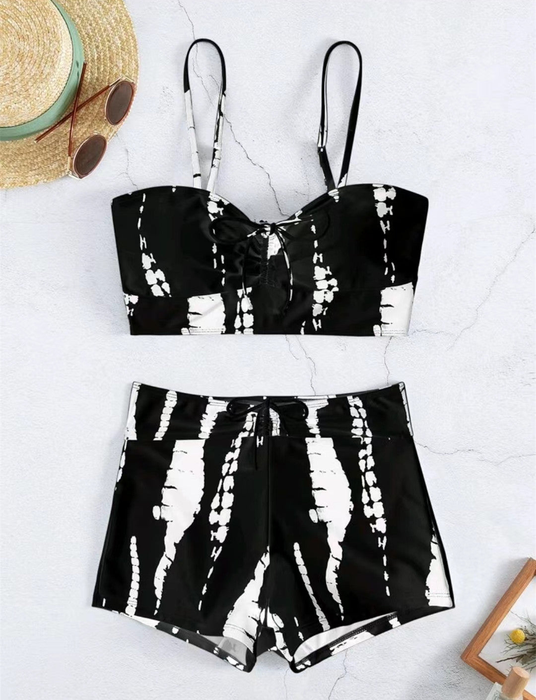 Damen Zweiteiliges Badeoutfit mit verspieltem Knotendesign R&B