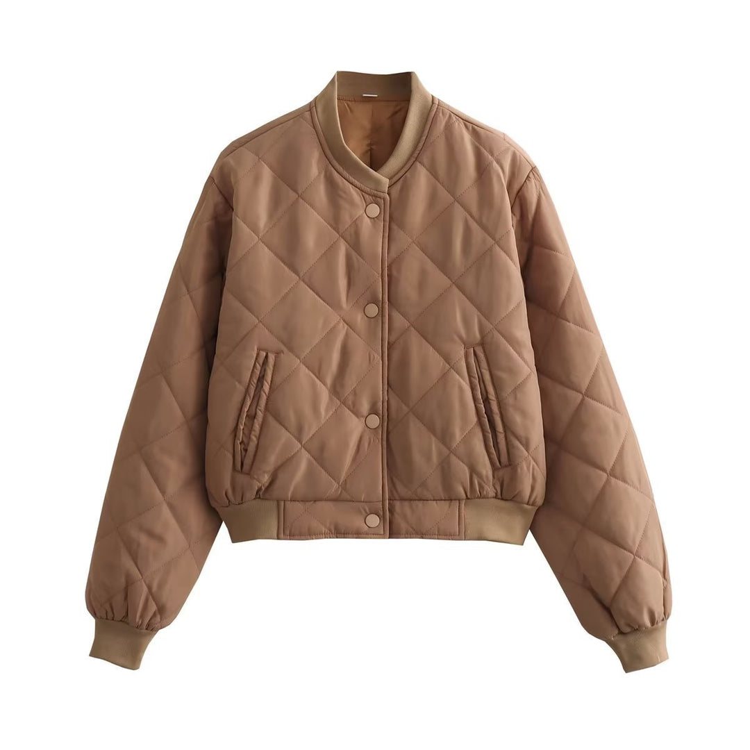 Damen gesteppte Kurzjacke mit praktischem Knopfverschluss R&B