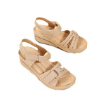 Damen Wedge-Sandalen mit anatomisch geformtem Fußbett und verstellbarem Riemen R&B