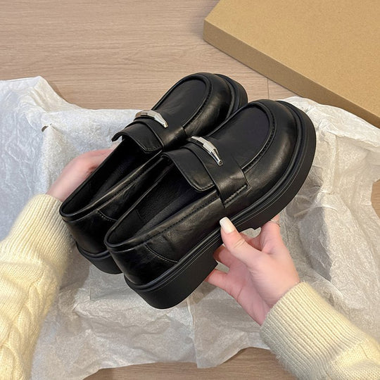 Damen modische Chunky Slipper mit eleganter Schnallenverzierung R&B