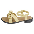 Damen elegante Sandalen mit hochwertigem Knoten-Design und flexiblem Riemen EB