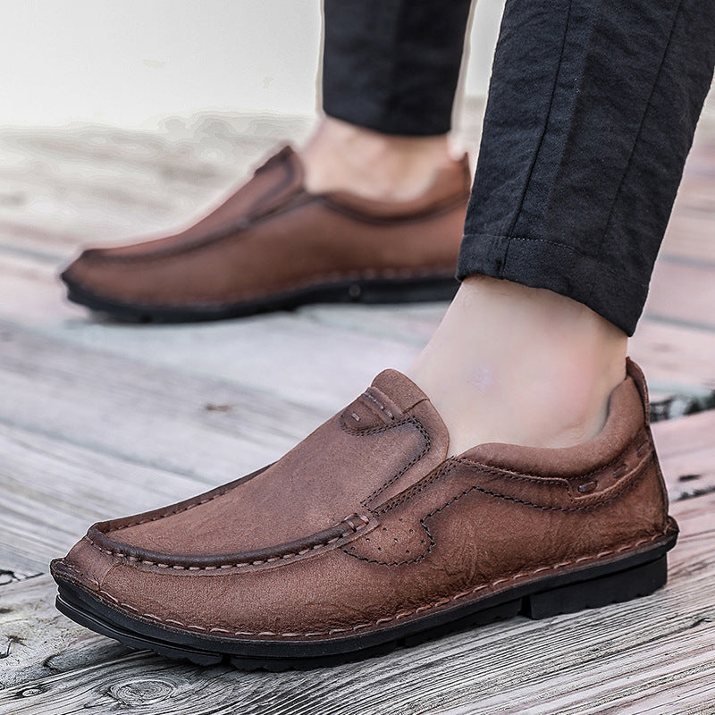 Herren elegante Slipper aus hochwertigem Leder mit weichem Innenfutter R&B