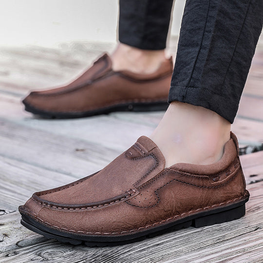 Herren elegante Slipper aus hochwertigem Leder mit weichem Innenfutter R&B