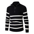 Herren Strickpullover mit Stehkragen und sportlichem Reißverschluss