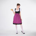 Damen Trachtenkleid mit eleganter Schürze und verspielten Rüschenkanten R&B