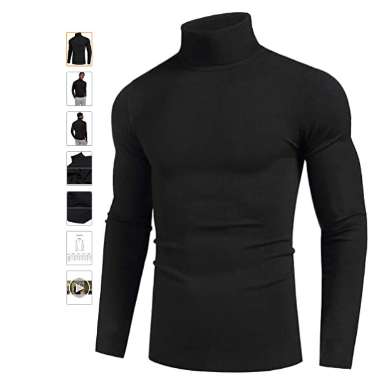 Herren hochabschließender Rollkragenpullover R&B