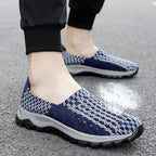 Unisex nan geflochtene elastische Slipper mit leichter dämpfender Sohle R&B