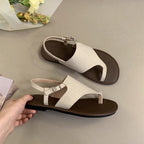 Damen elegante Zehentrenner-Sandalen mit verstellbarem Riemen und komfortablem Fußbett R&B