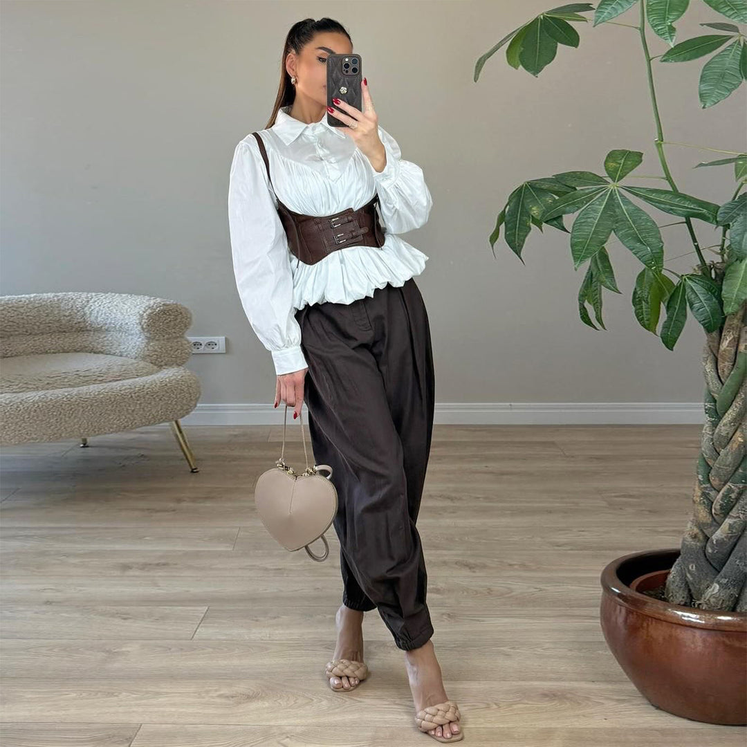 Damen Korselett-Corsettop mit dekorativen Schnallen R&B