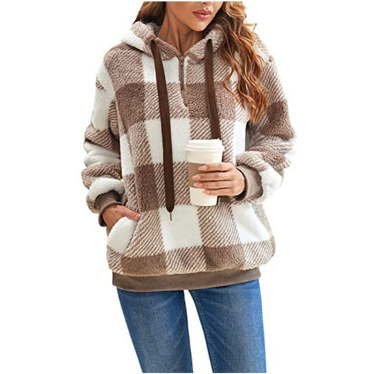Damen kuschelige Fleece-Hoodie R&B