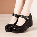Damen Elegante Plateauschuhe mit modischem Riemen und luxuriösem Absatz R&B