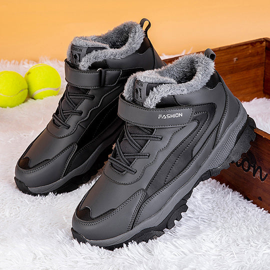 Damen Warm gefütterte Winterstiefel mit rutschfester Sohle und verstellbarem Klettverschluss R&B