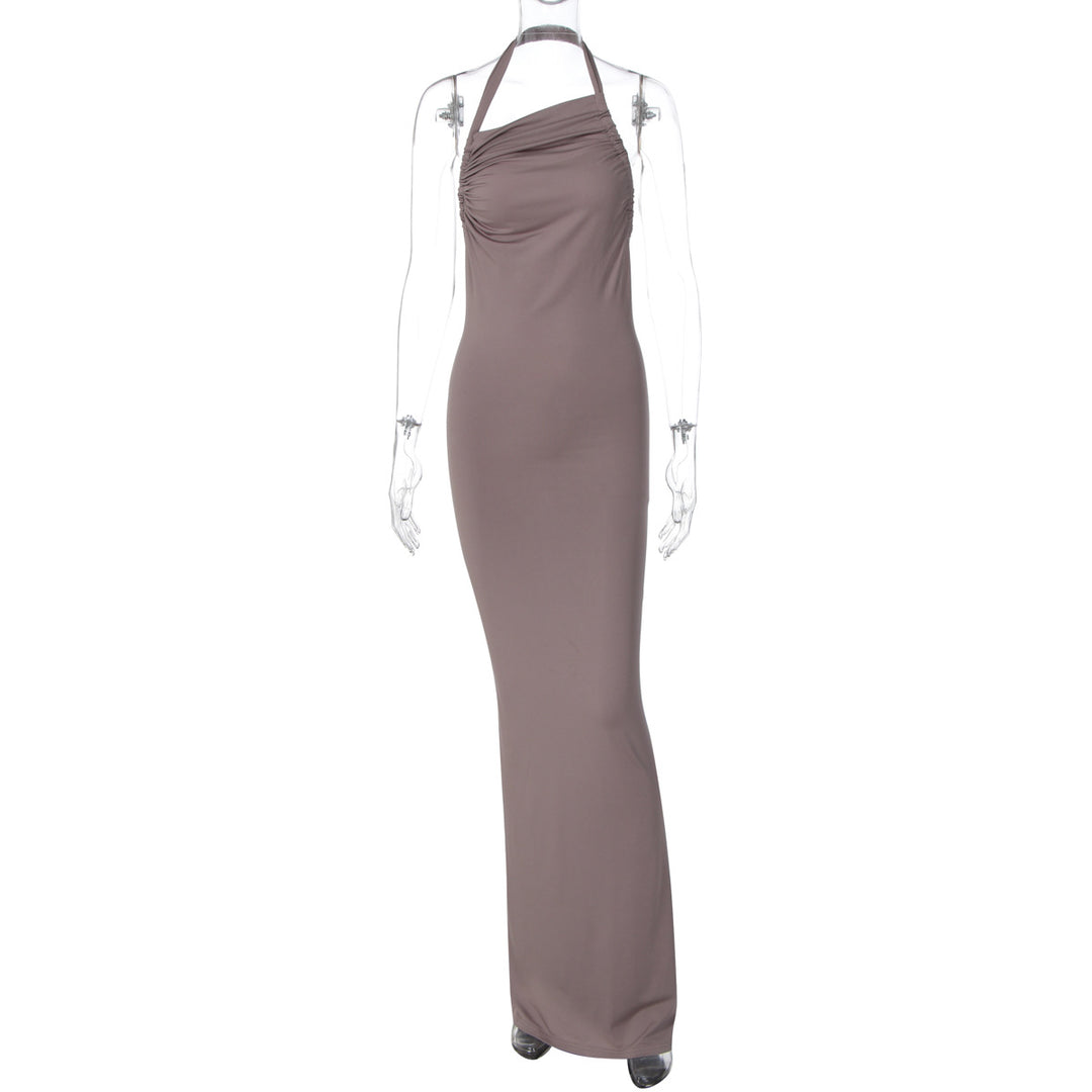 Damen trägerloses Maxikleid mit elegantem Drapé R&B