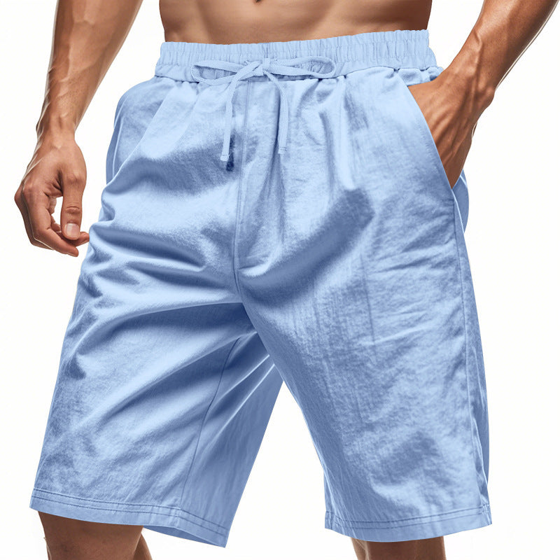 Herren nan lässige Baumwollmix Freizeitshorts mit elastischem Bund und Seitentaschen R&B