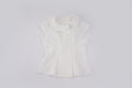 Damen klassisches Kurzarmblusenshirt mit modischem Kragen R&B