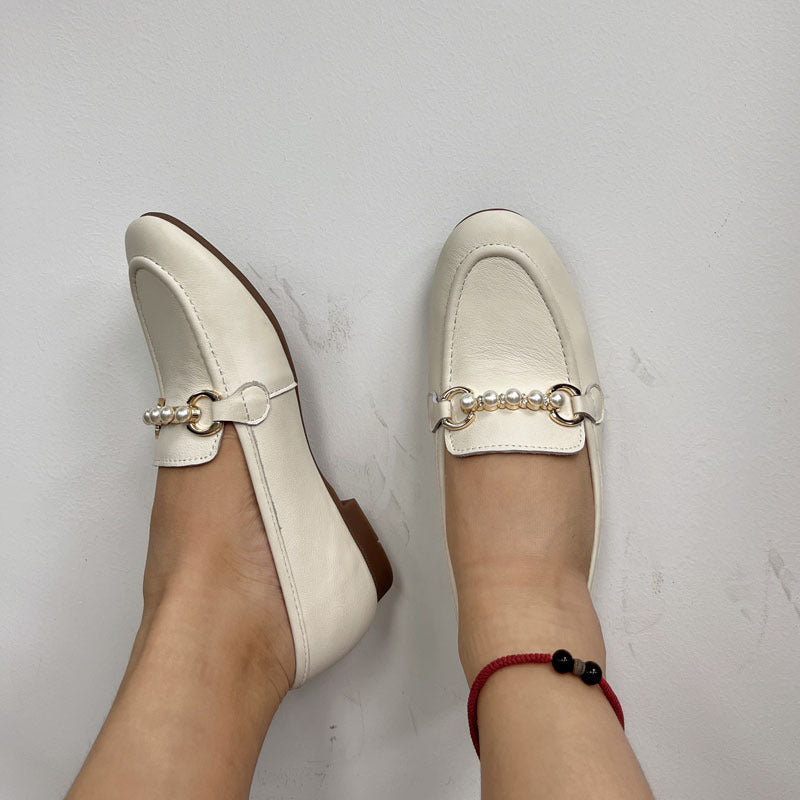 Damen Mokassins mit elegantem Perlen-Akzent