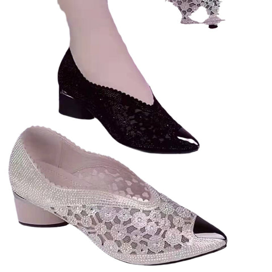 Damen Elegante Pumps mit schimmernden Strassdetails R&B