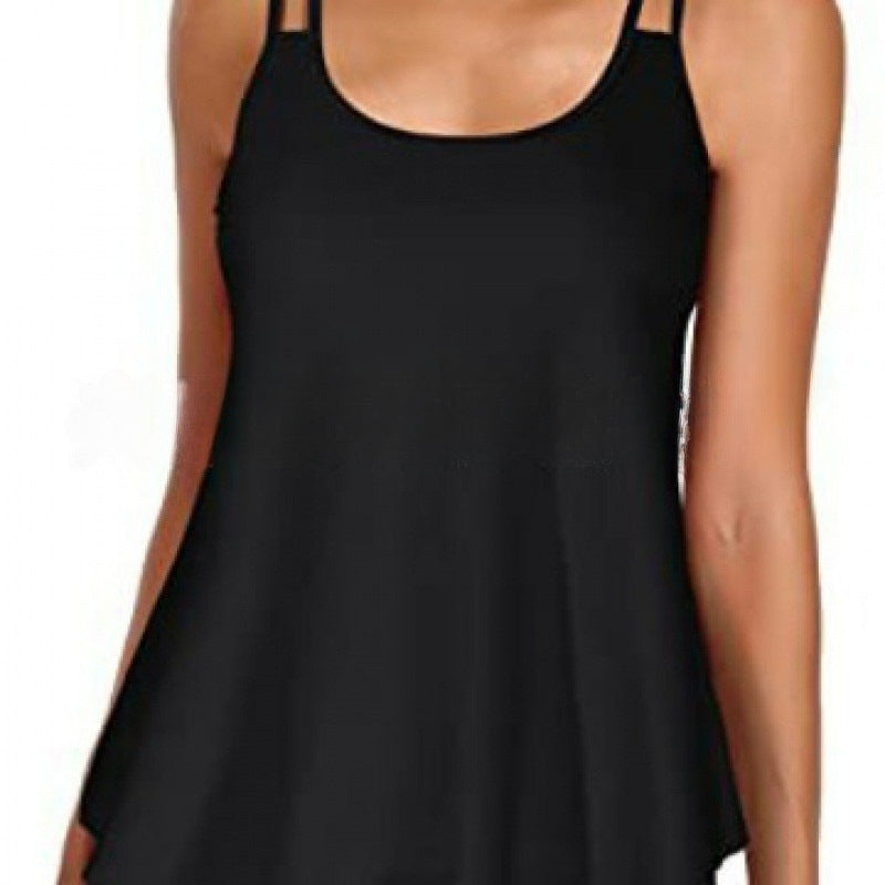 Damen Sportliches Tankini-Set mit bequemem Shorts und verstellbaren Trägern R&B