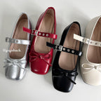 Damen Ballerinas mit dekorativem Schleifenakzent und verstellbarem Riemen R&B