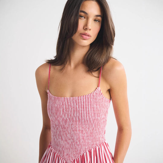 Damen Maxikleid mit floralem Design und elastischem Bund R&B