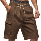 Herren Cargo-Shorts mit verstellbarem Kordelzug und praktischen Seitentaschen R&B