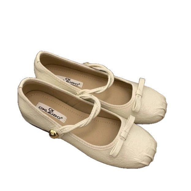 Damen elegante Ballerinas mit dekorativen Schleifen und komfortablem Fußbett R&B