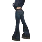 Damen Flared Jeans mit hohem Bund und elastischem Stretch
