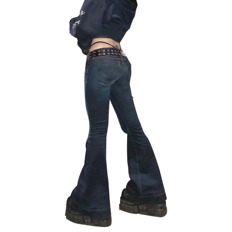 Damen Flared Jeans mit hohem Bund und elastischem Stretch