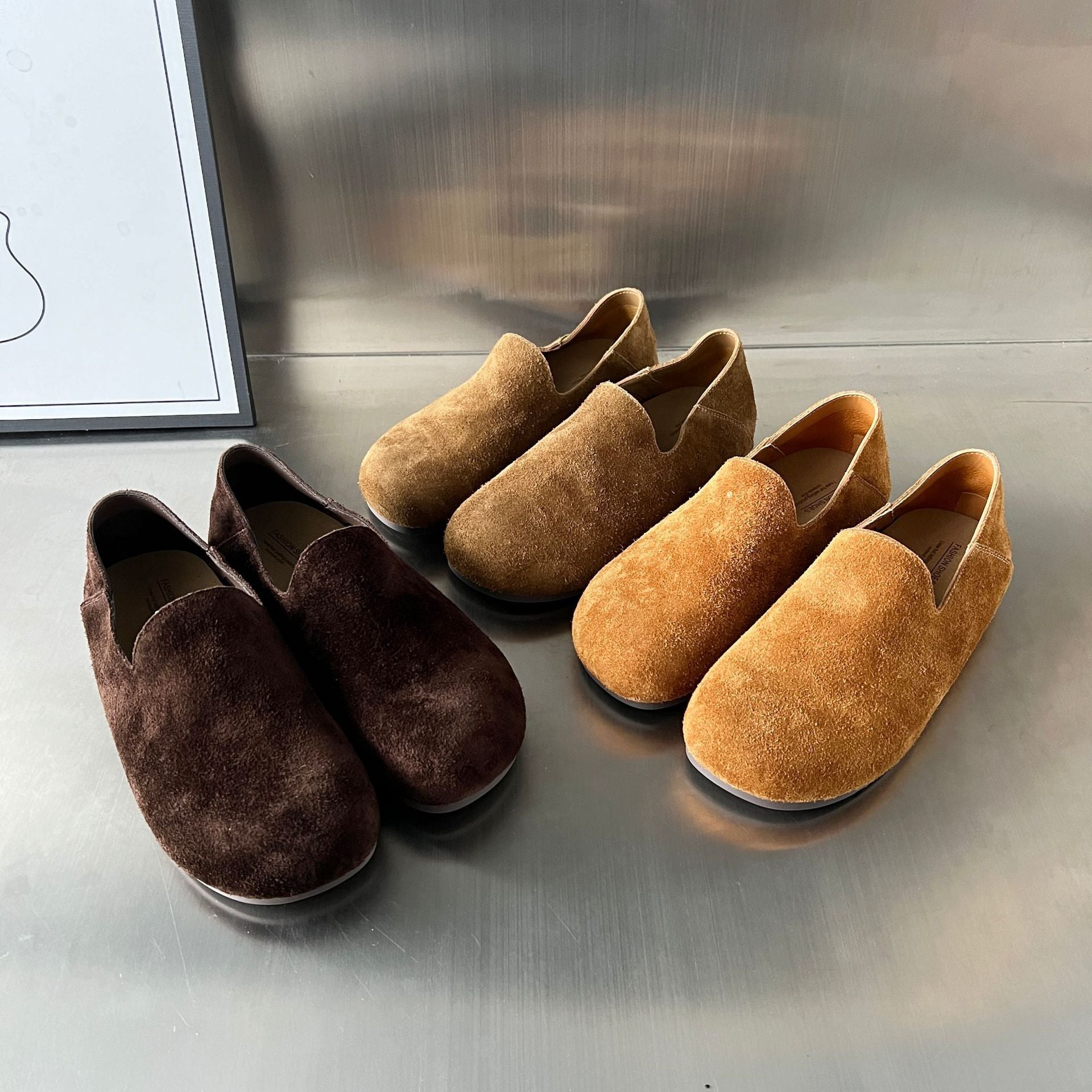 Damen Elegante und komfortable Mokassins aus hochwertigem Wildleder R&B