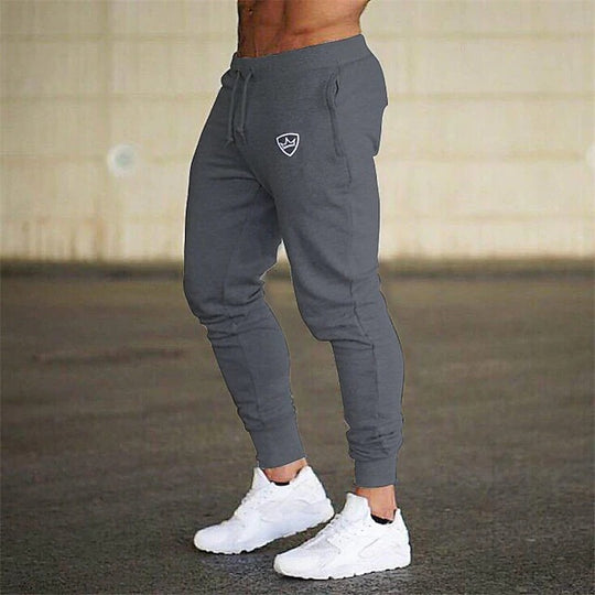 Herren Sweatpants mit schmalem Schnitt und elastischem Bund R&B