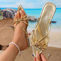 Damen elegante Slide-Sandalen mit verstellbarem Riemendesign und offenem Zehenbereich R&B