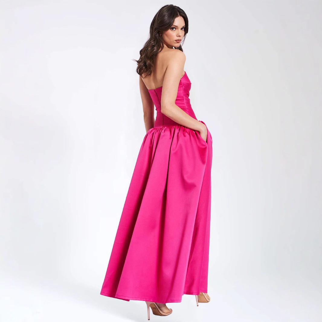 Damen Ballkleid mit schulterfreiem Design und voluminösem Rock R&B
