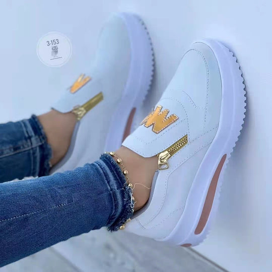 Damen Modische Sneaker mit goldenen Akzenten R&B