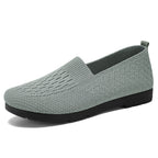 Damen Atmungsaktive Slip-On Freizeitschuhe mit flexiblem Strickdesign R&B