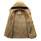 Herren robuste Utility-Jacke mit warmem Innenfutter