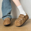 Damen Clogs mit praktischem Klettverschluss und weichem Wildlederobermaterial R&B