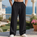 Herren lässige Plisseehose mit elastischem Bund und seitlichen Taschen R&B