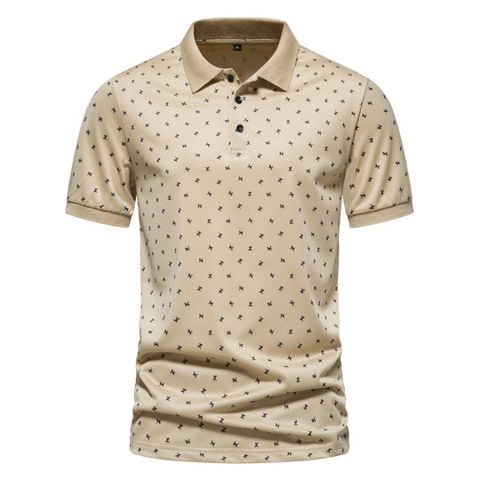 Herren Poloshirt mit modernem Muster und atmungsaktiven Eigenschaften R&B