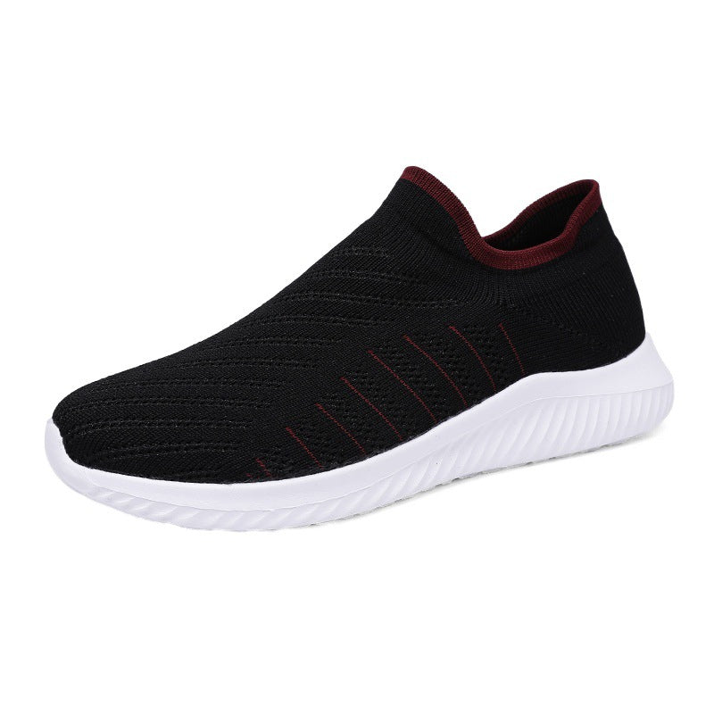 Damen Sportliche Slip-On Sneakers mit atmungsaktivem Strick-Obermaterial R&B