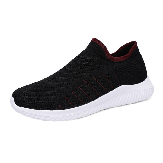 Damen Sportliche Slip-On Sneakers mit atmungsaktivem Strick-Obermaterial R&B