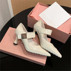 Damen elegante Slingback-Pumps mit moderner Schnallenverzierung R&B